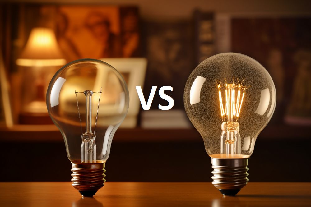 Glühbirne und LED-Glühbirne