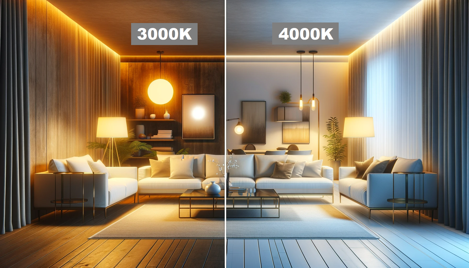 Wahl der Lichtfarbe 3000k vs. 4000k